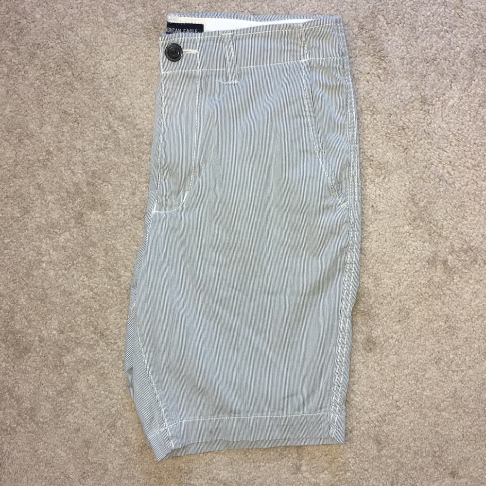 Navy & White Classic Fit American Eagle Shorts